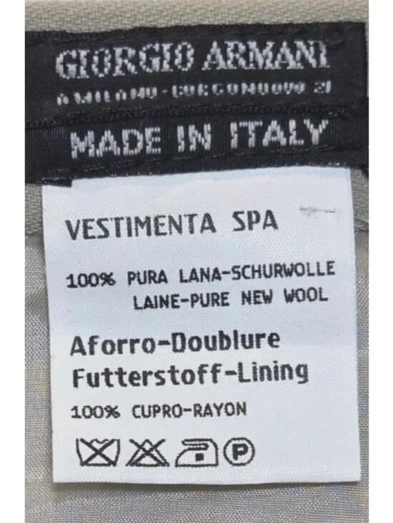 Vintage Giorgio Armani Beige Pure New Wool Pencil Skirt Made In Italy 32" Waist - Picture 6 of 6